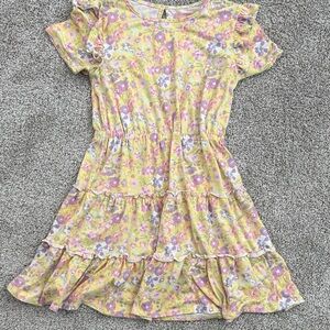 BCBGirls Yellow and Pink Floral Kids Dress